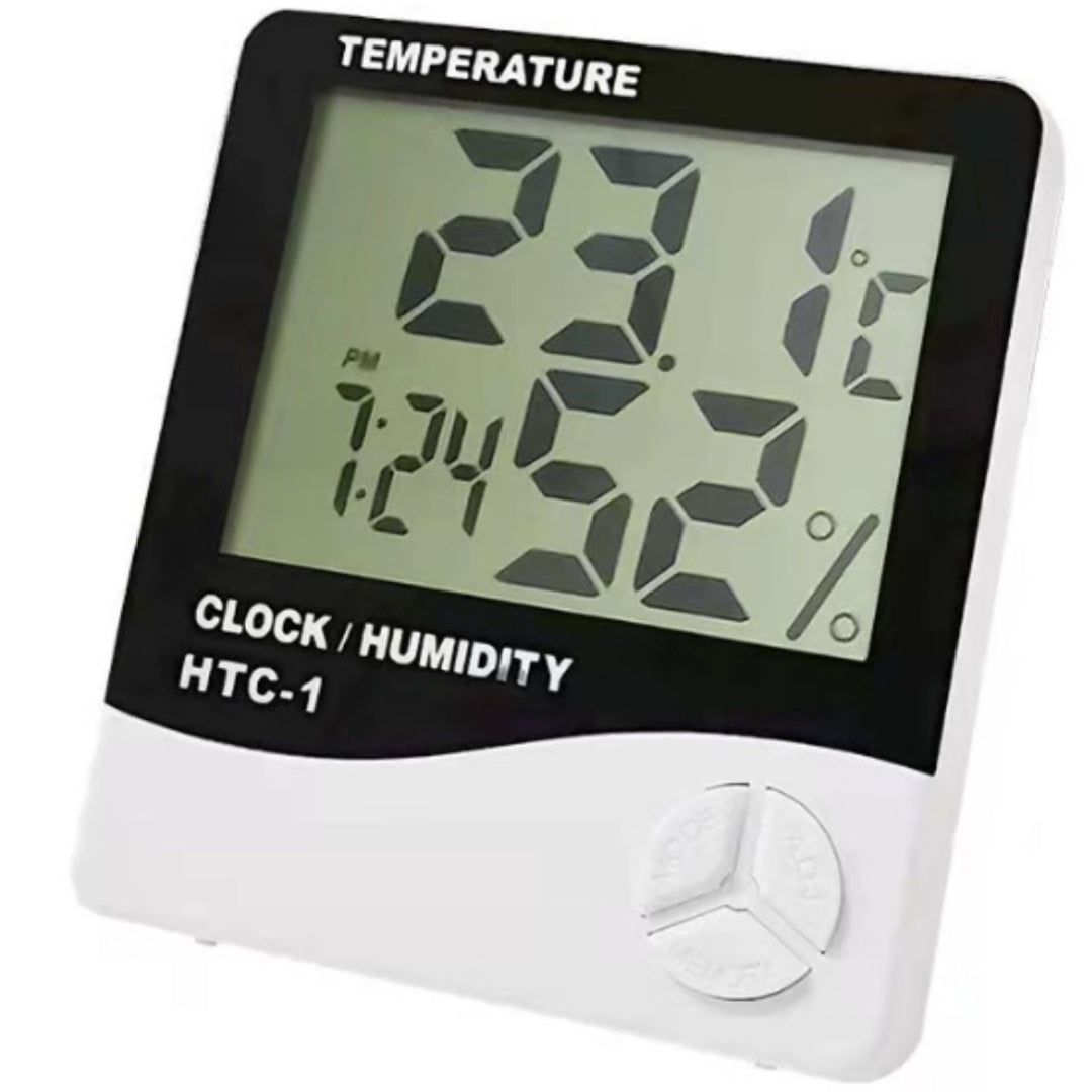 Reloj Termómetro digital con sensor de humedad y temperatura 10x9.5cm