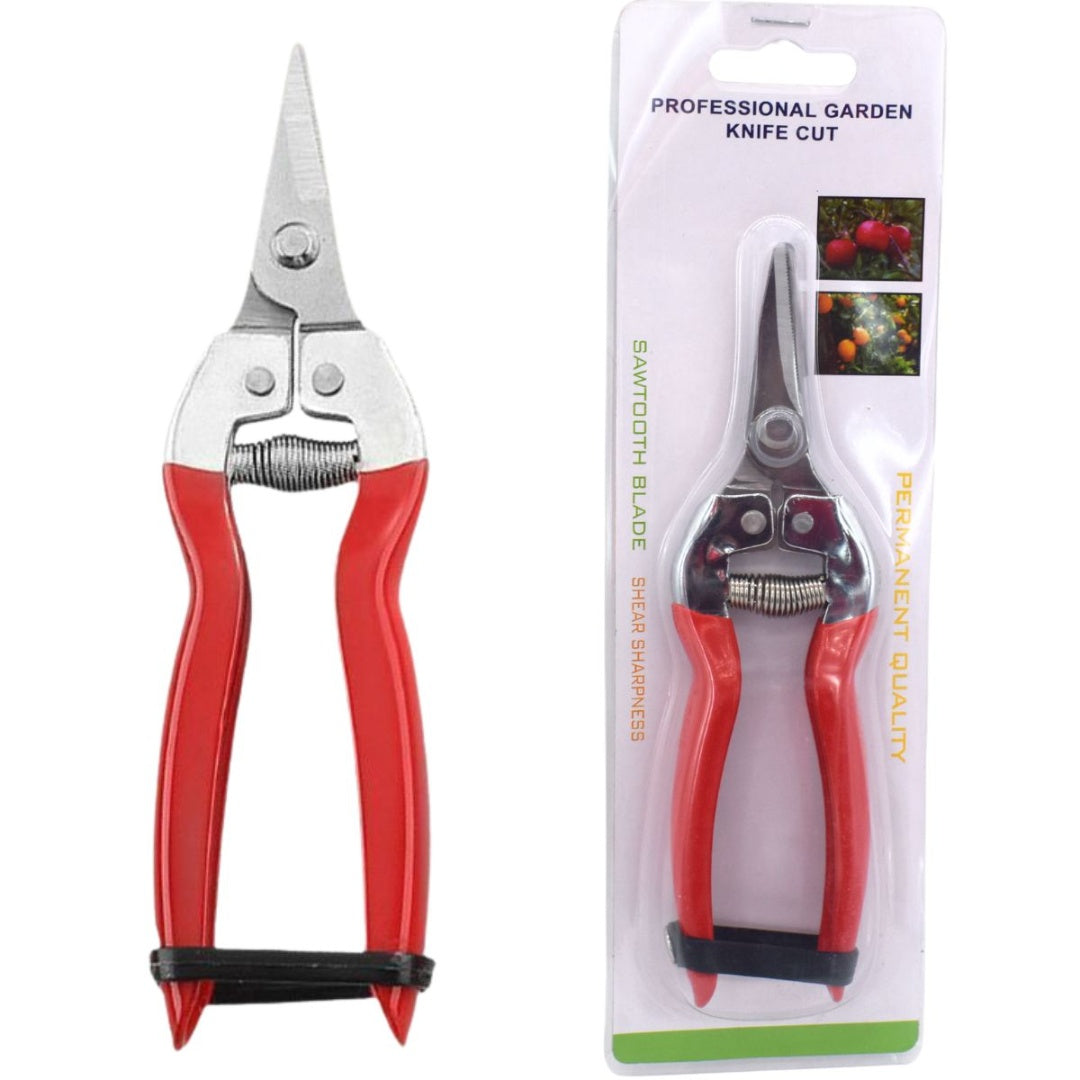 Tijera de podar de acero con resorte 17 cm
