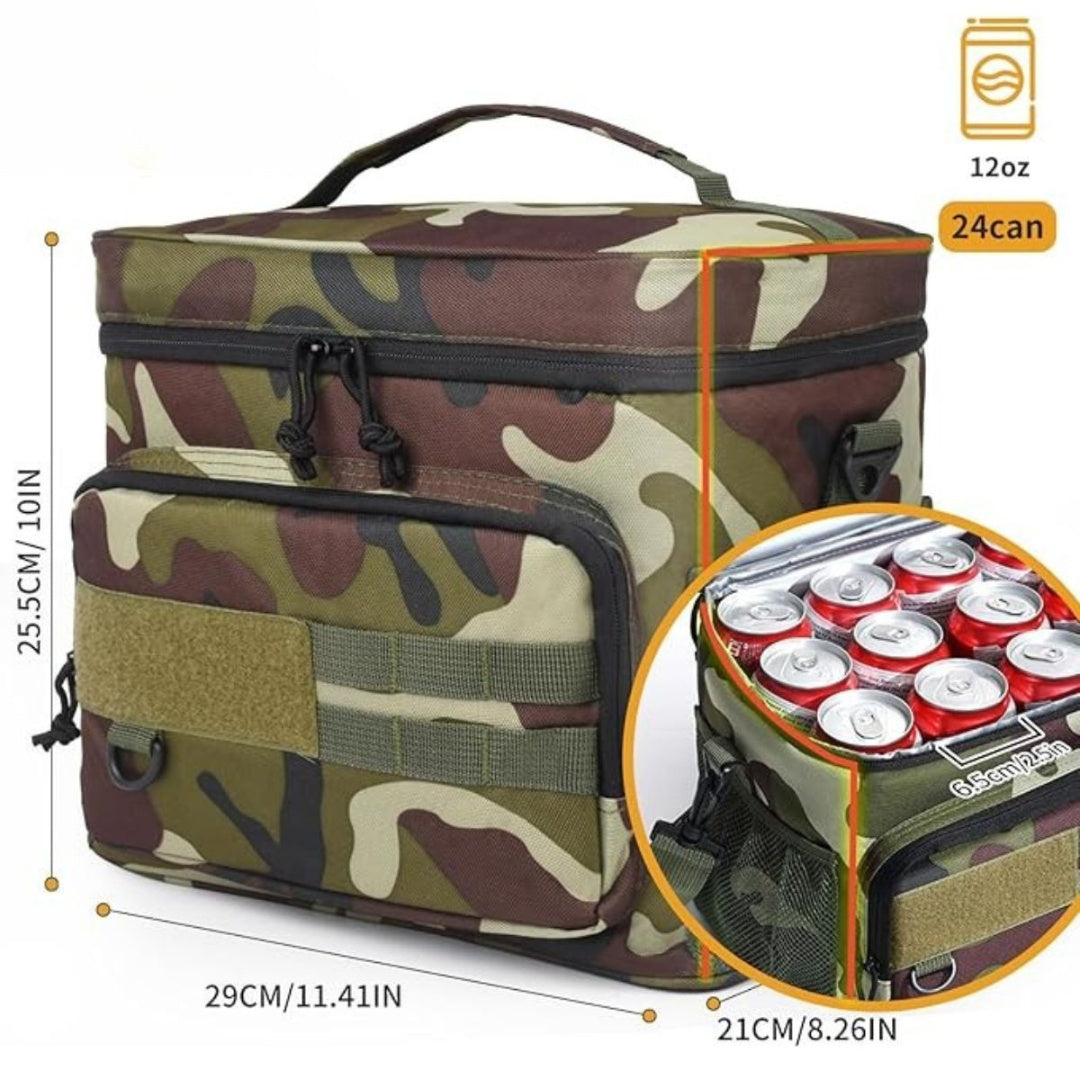 Bolso conservadora camuflado térmico aislante 15.5L