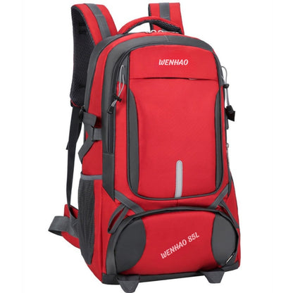 Mochila camping 85L 50x30x16cm. Rojo