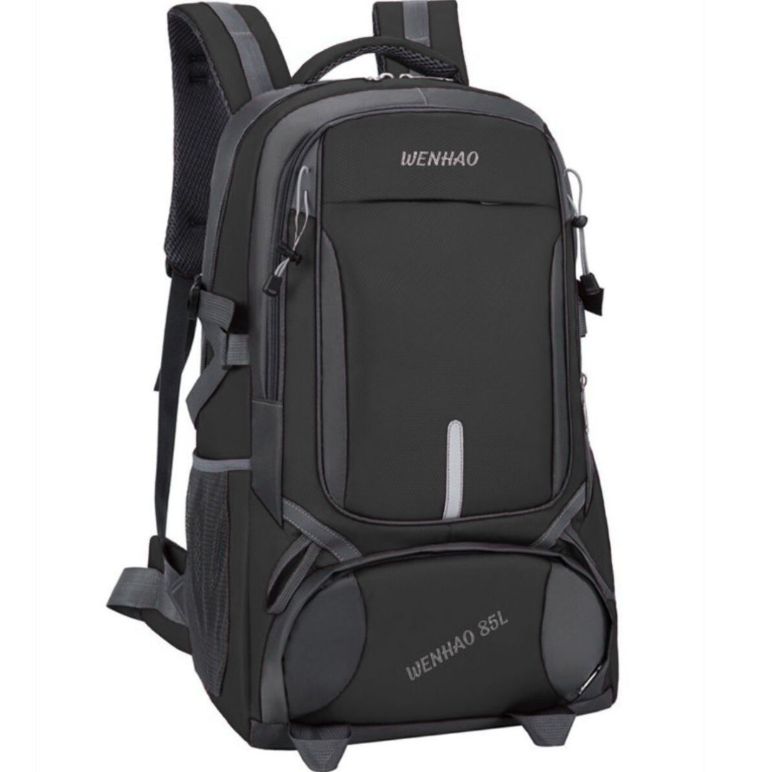 Mochila camping 85L 50x30x16cm. Negro