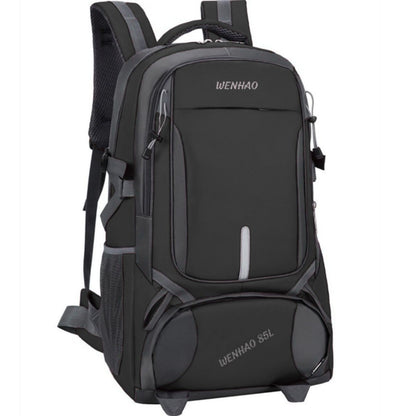 Mochila camping 85L 50x30x16cm. Negro