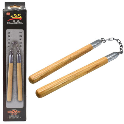 Nunchaku de madera y metal artes marciales