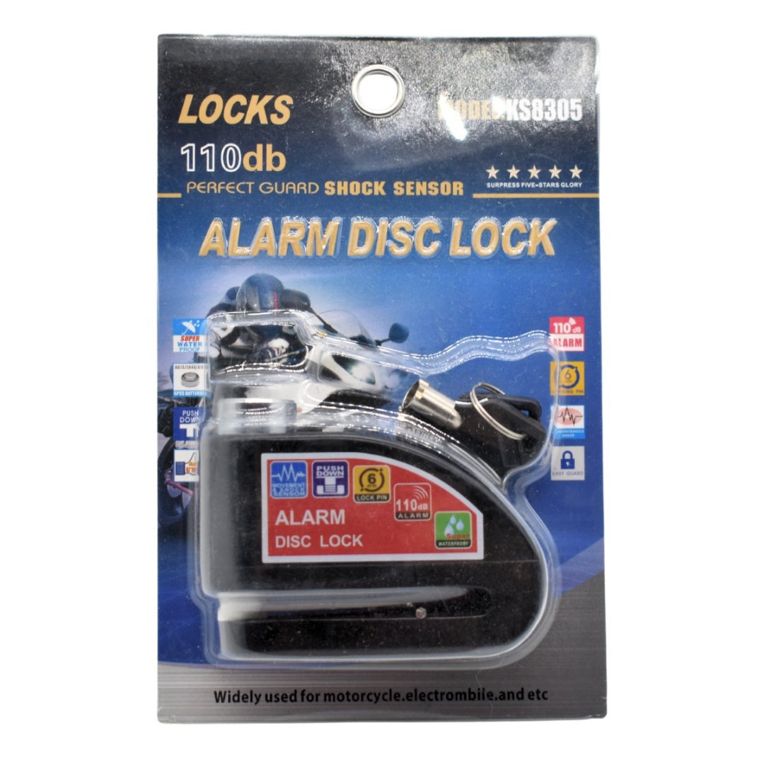 Alarma bloqueo de disco para motos 110db