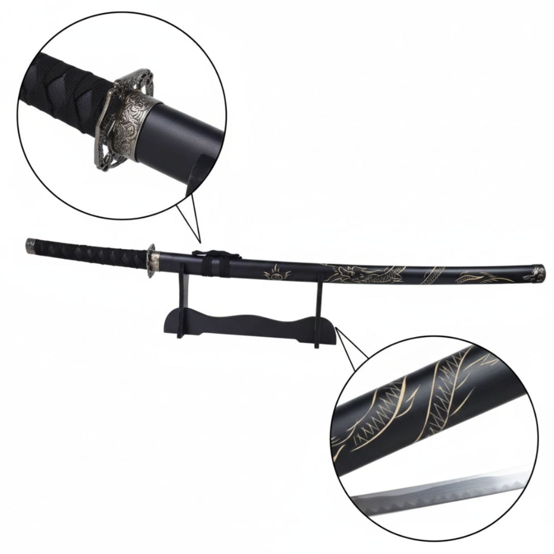 Katana decorativa con soporte 100cm.