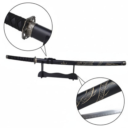 Katana decorativa con soporte 100cm.