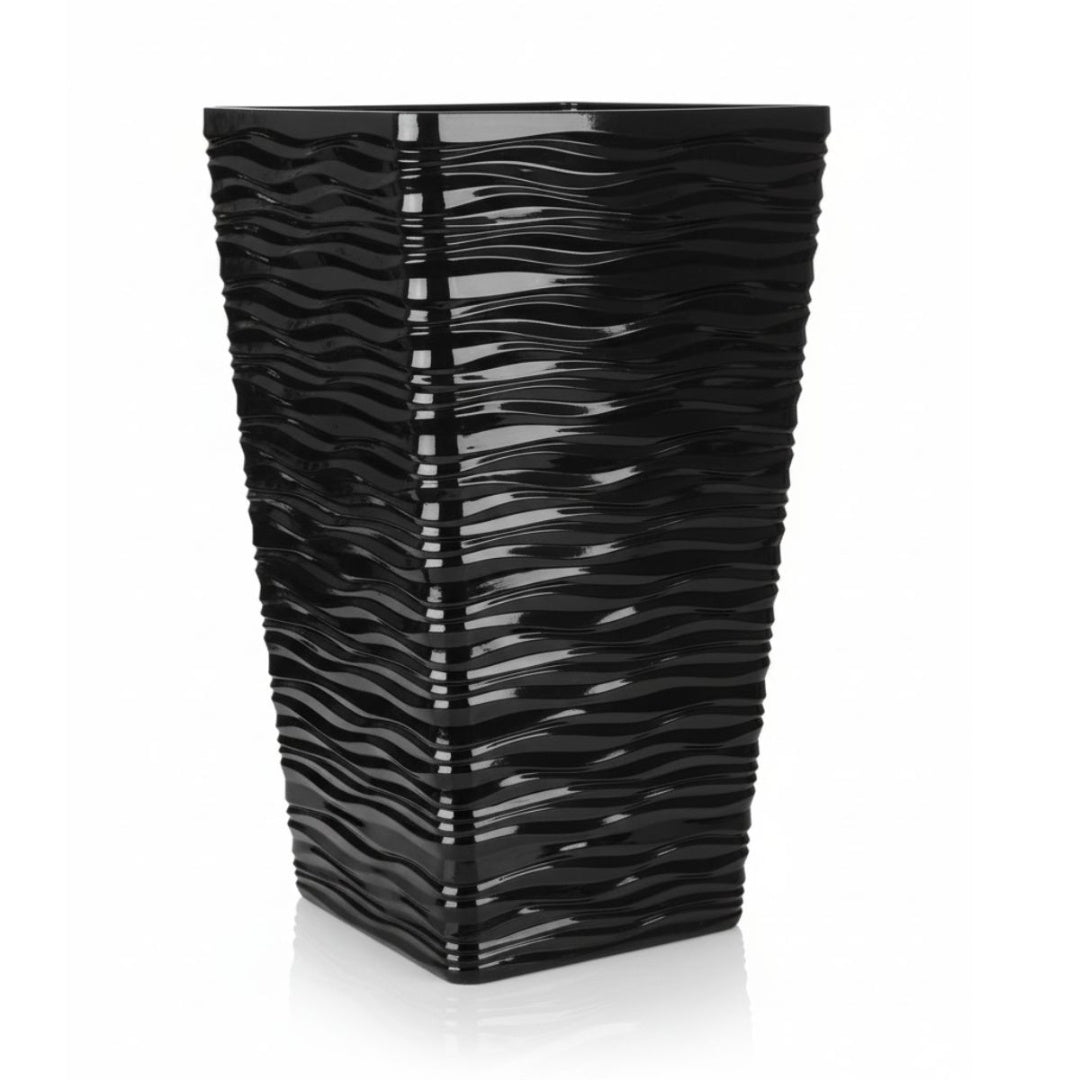 Macetero alto 42x22.5x22.5cm. Negro