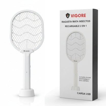 Raqueta mata mosquitos recargable vigore