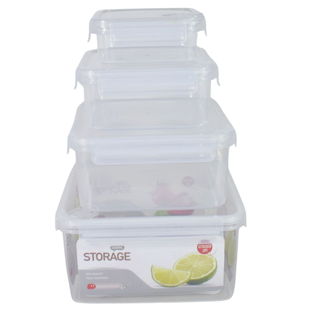 Set de recipientes herméticos x4 unidades