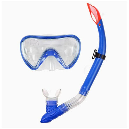 Máscara y snorkel para natación. Azul