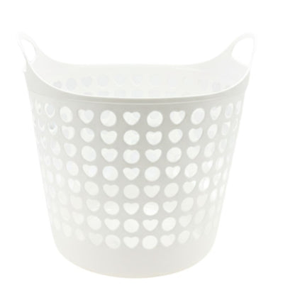 Canasto blanco con asas 39x39cm.