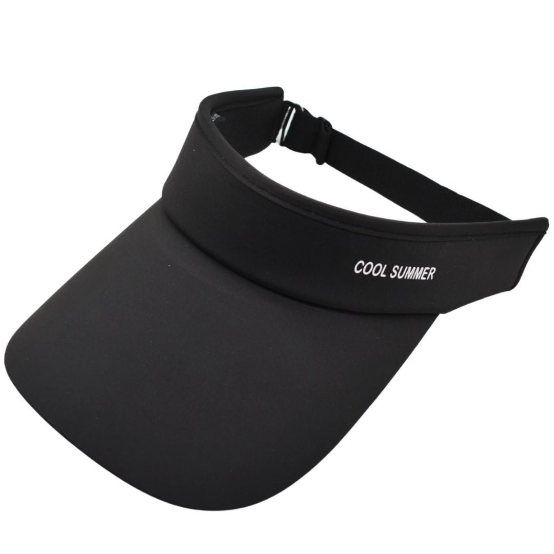 Visera deportiva ajustable negra
