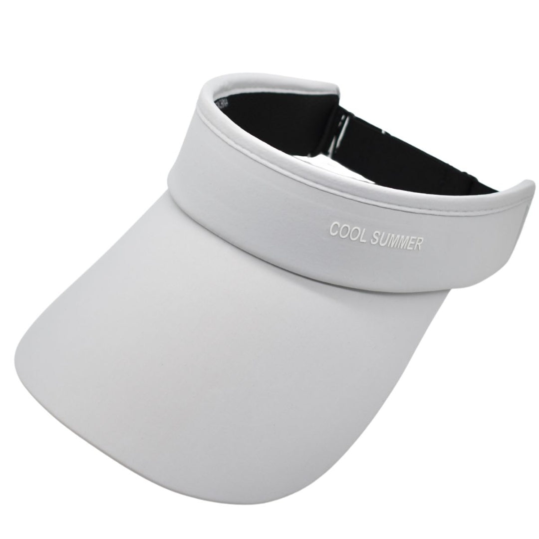 Visera deportiva ajustable blanco