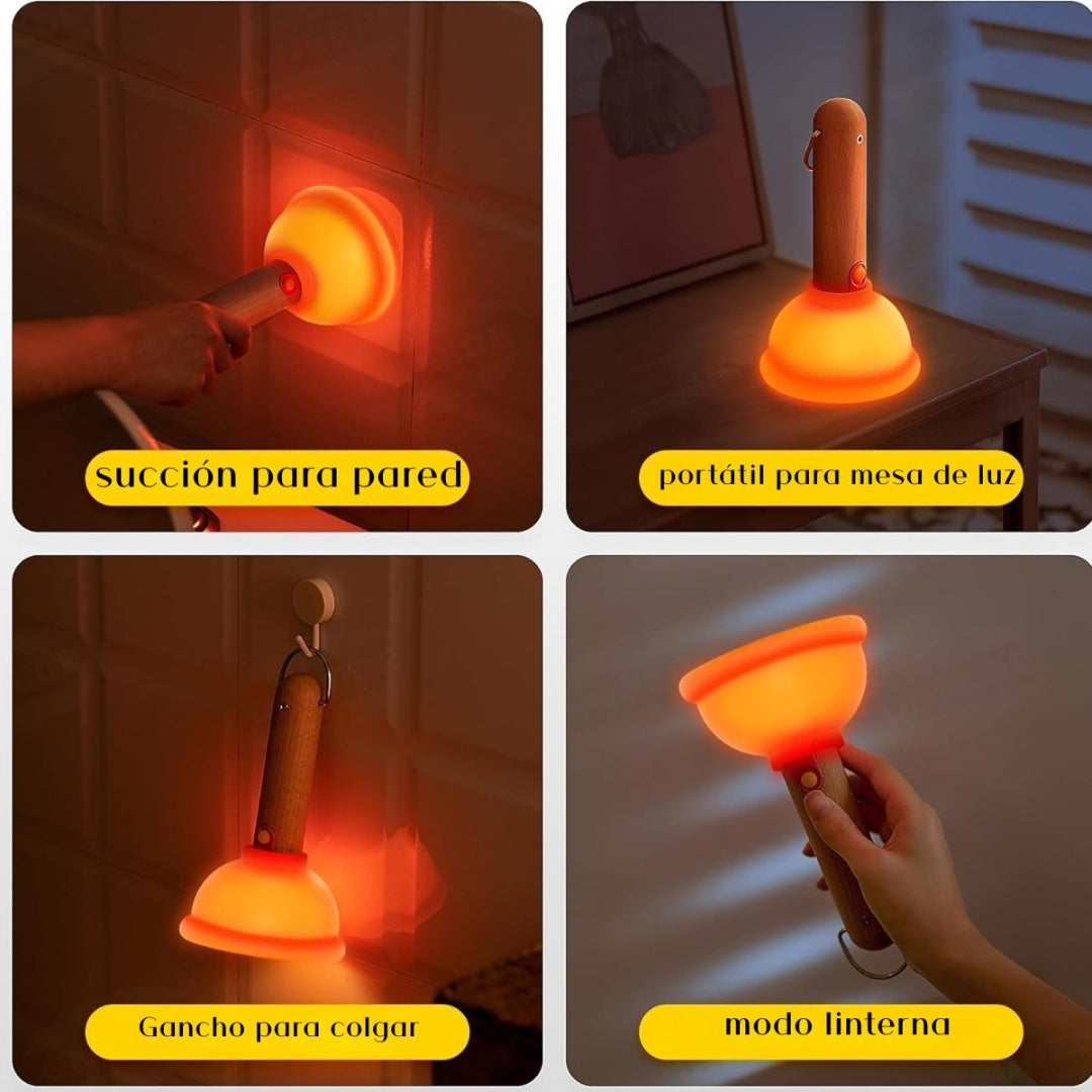 Lampara portátil con forma de sopapa
