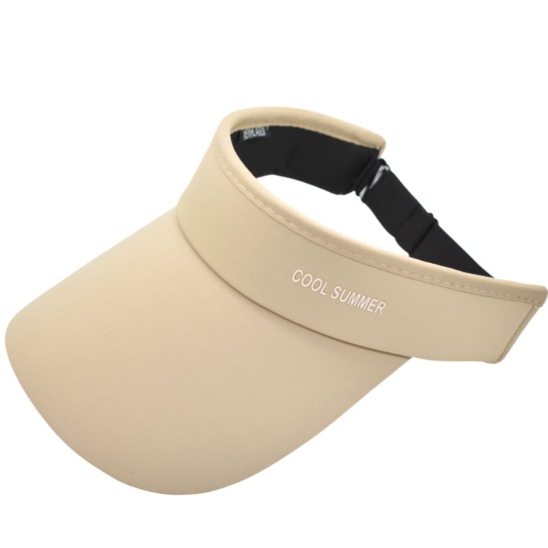 Visera deportiva ajustable beige