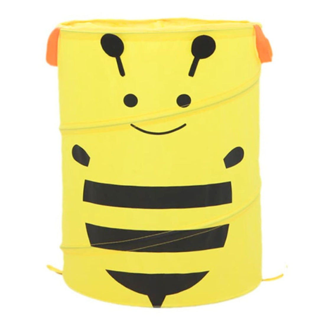 Canasto de tela plegable infantil 40x36cm. Amarillo