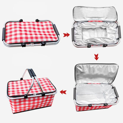 Canasta cesta térmica plegable para picnic 46x26x22cm.