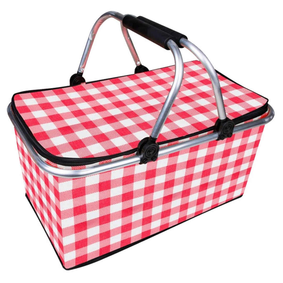 Canasta cesta térmica plegable para picnic 46x26x22cm.
