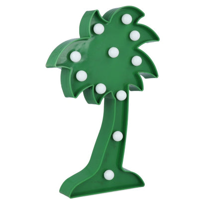 Lámpara veladora led palmera 26x18x3cm. Verde