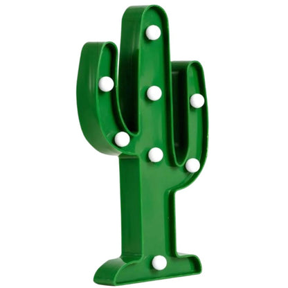 Lámpara veladora led cactus 26x18x3cm. Verde