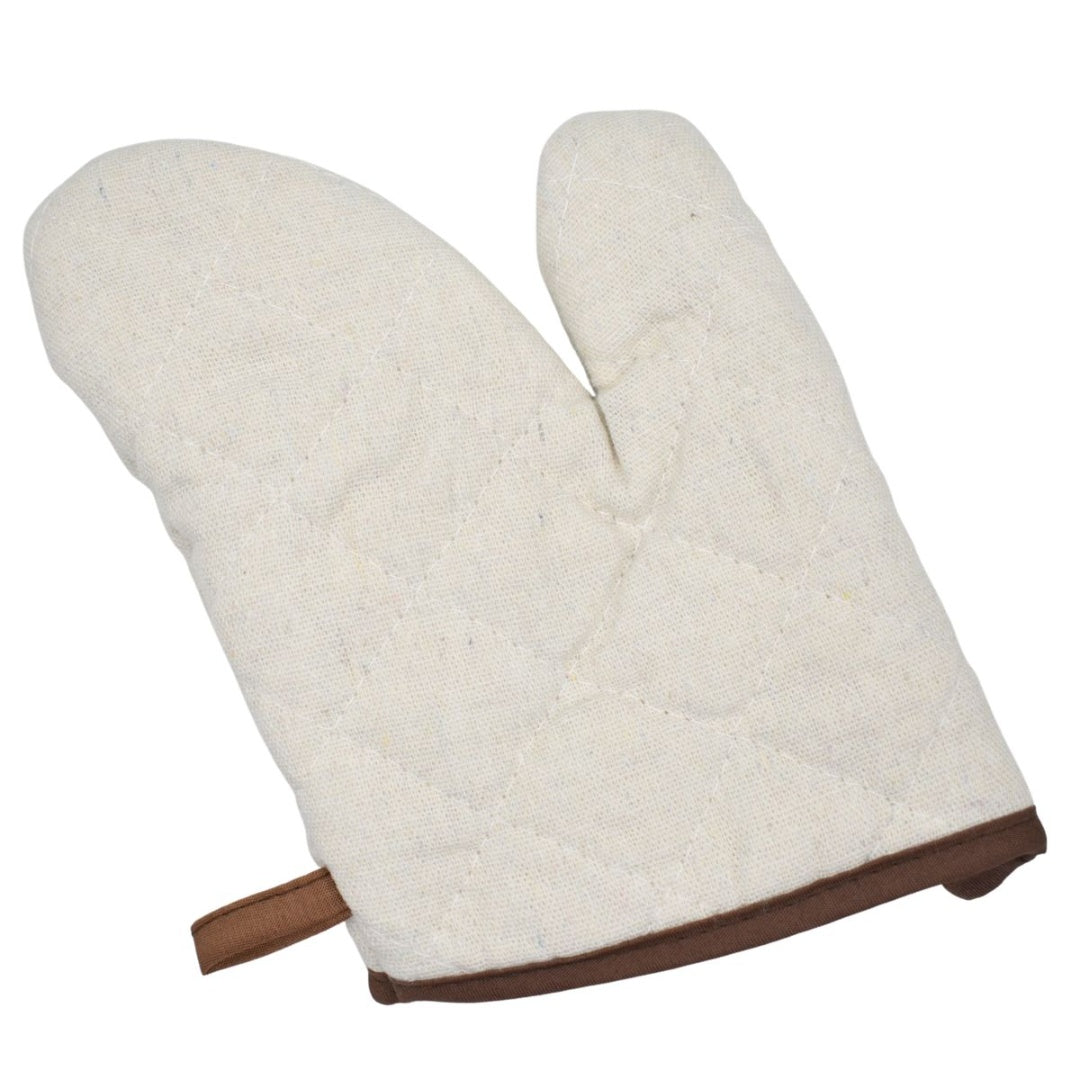 Guante manopla de cocina 21x14cm. Blanco