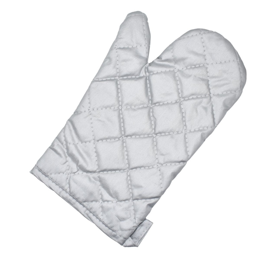 Guante manopla de cocina 26x15cm. Plateado
