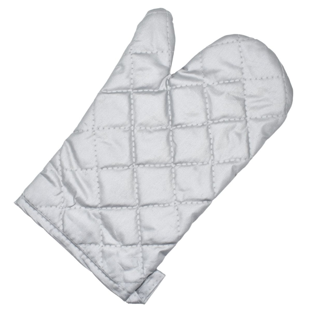 Guante manopla de cocina 38x18cm. Plateado