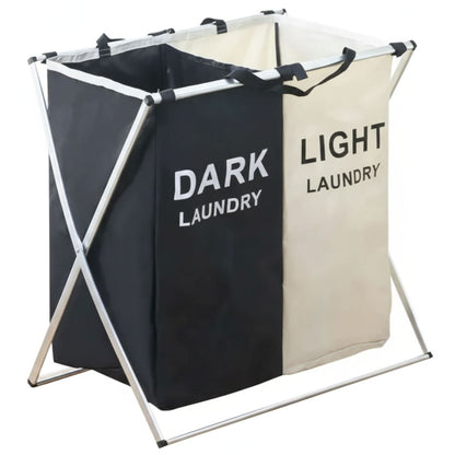Canasto de tela plegable para ropa 58x58x38cm.