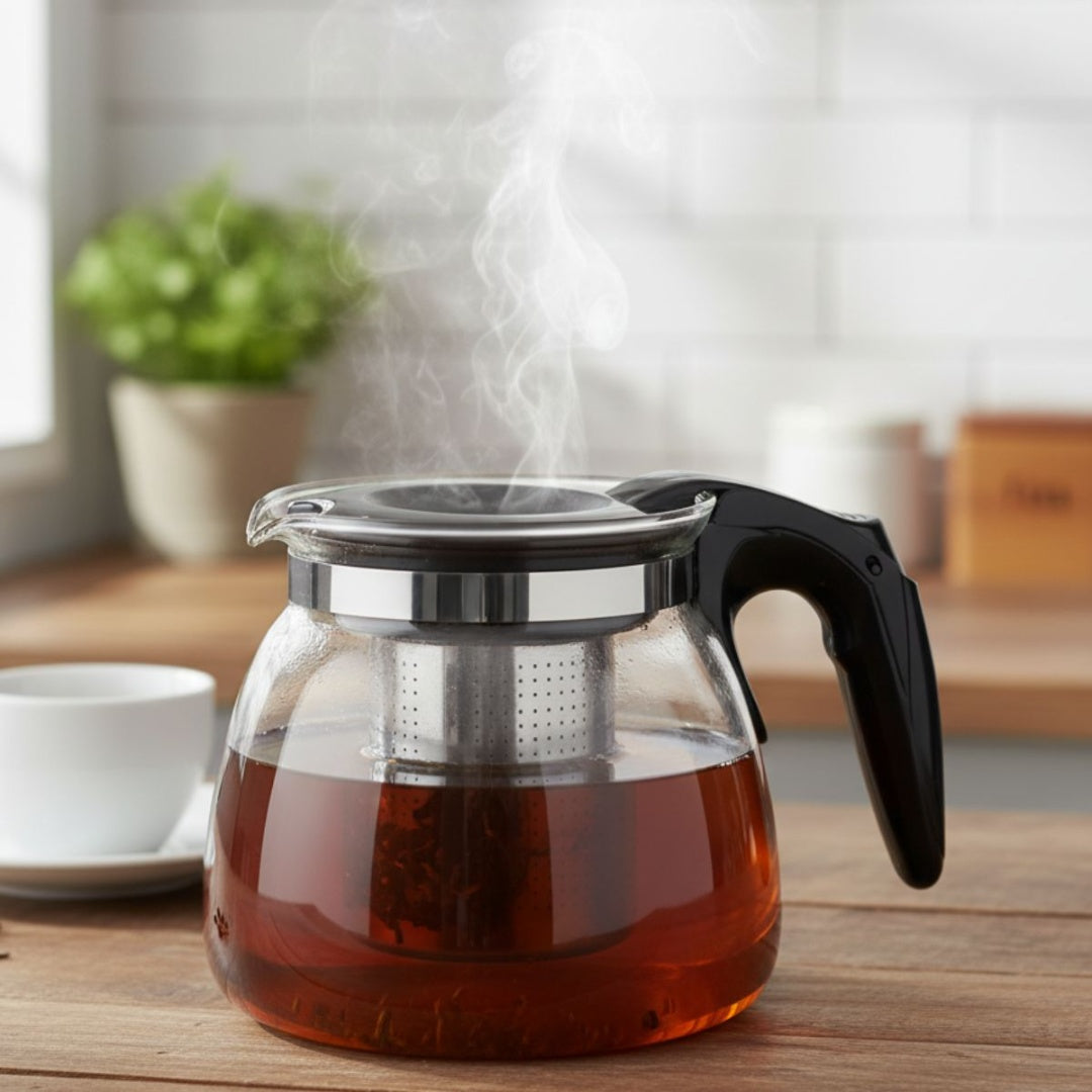 Tetera de vidrio con infusor 900ml.