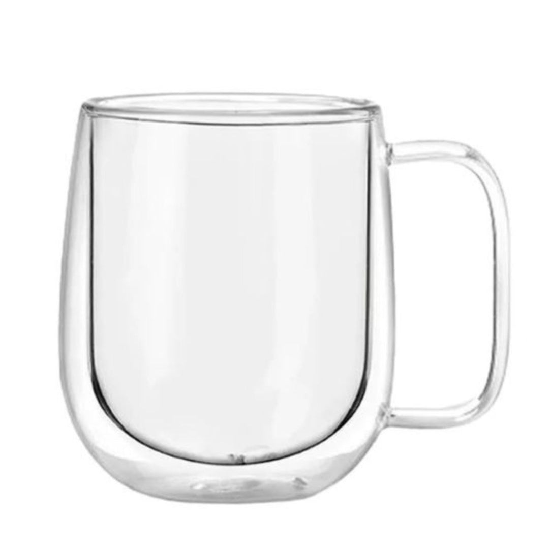 Taza de vidrio doble pared 350ml.