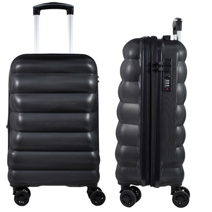 Valija de viaje rígida expansible negra 19" 54x20x30cm. 2.6kg