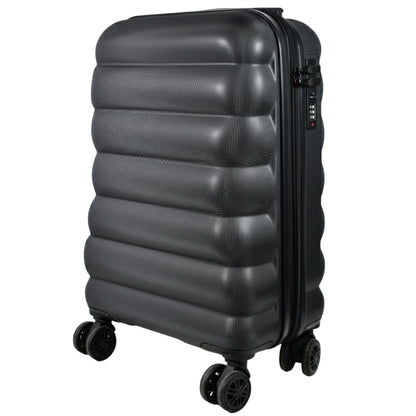 Valija de viaje rígida expansible negra 19" 54x20x30cm. 2.6kg
