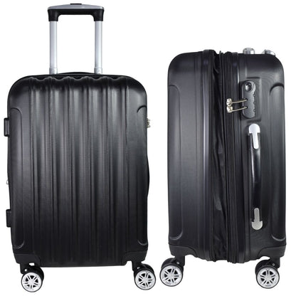 Valija de viaje rígida expandible negra 25" 68x42x27cm. 3.5kg.