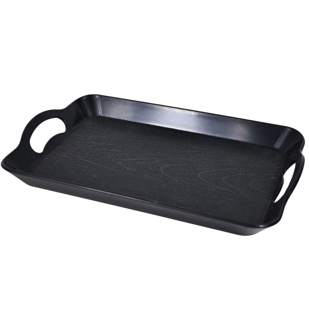 Bandeja de plástico negra 42x29x3cm.
