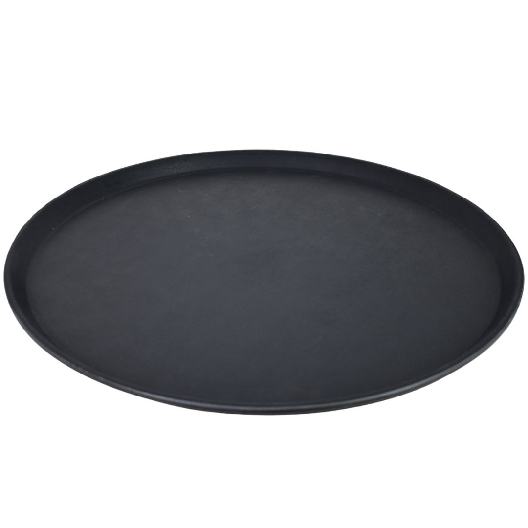 Bandeja redonda antideslizante 46x2cm. Negra