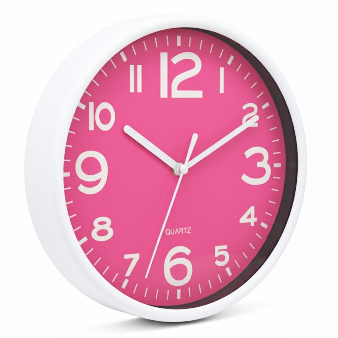 Reloj de pared fucsia 19x4cm