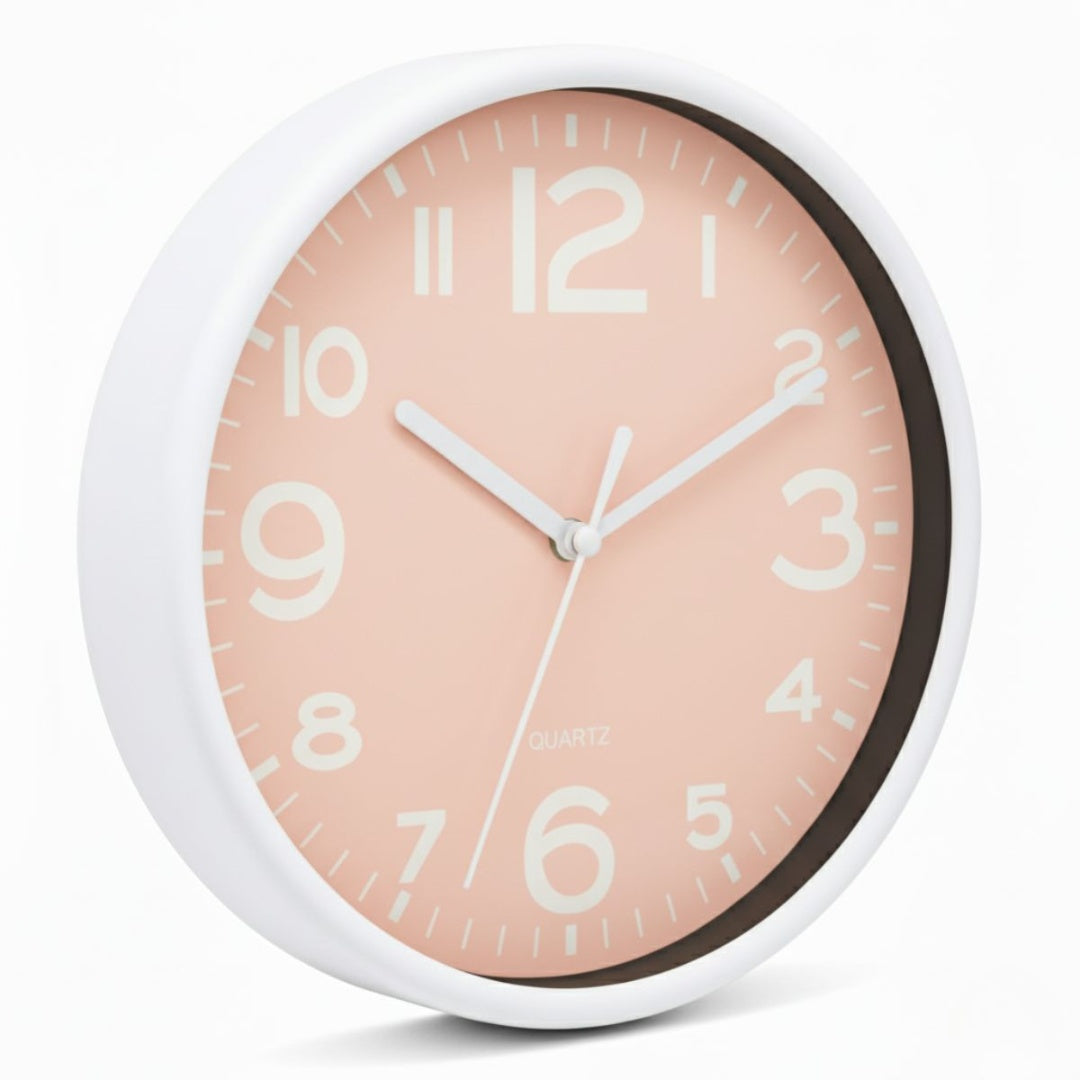 Reloj de pared salmón 19x4cm