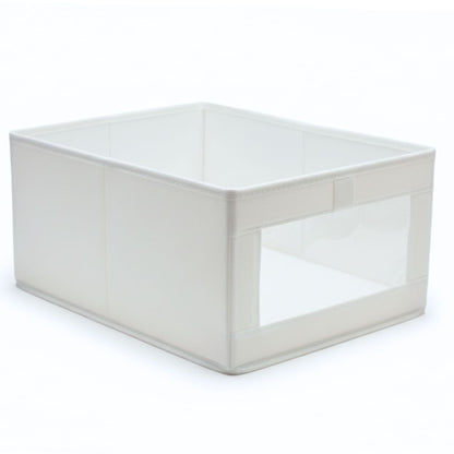 Canasto de tela blanco 40x27x17cm.