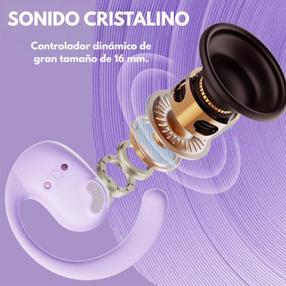 Auriculares inalámbricos deportivos OWS T2 Lila