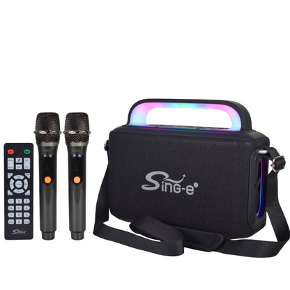 Parlante Bluetooth karaoke con micrófonos y luces 12000mAh.