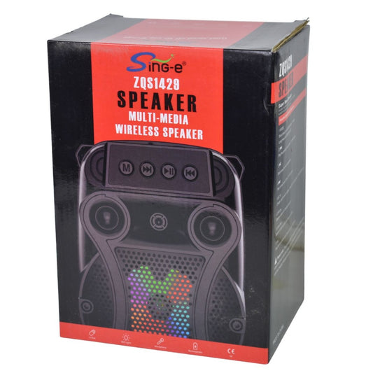 Parlante Bluetooth karaoke con micrófono y luces 1200mAh.