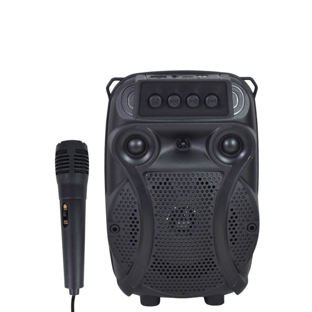 Parlante Bluetooth karaoke con micrófono y luces 1200mAh.
