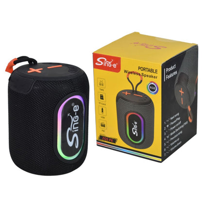 Parlante Bluetooth portátil con luces 1200mAh.