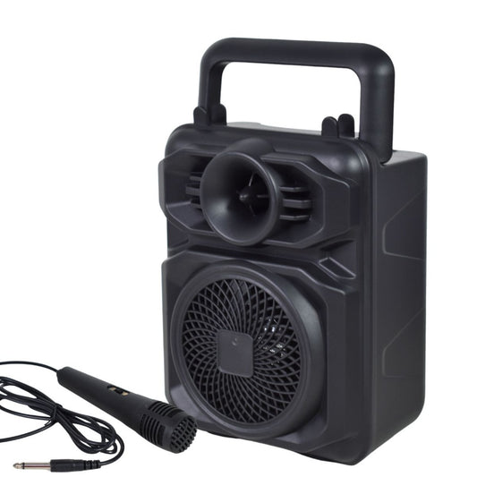 Parlante Bluetooth karaoke con micrófono y luces 1200mAh.