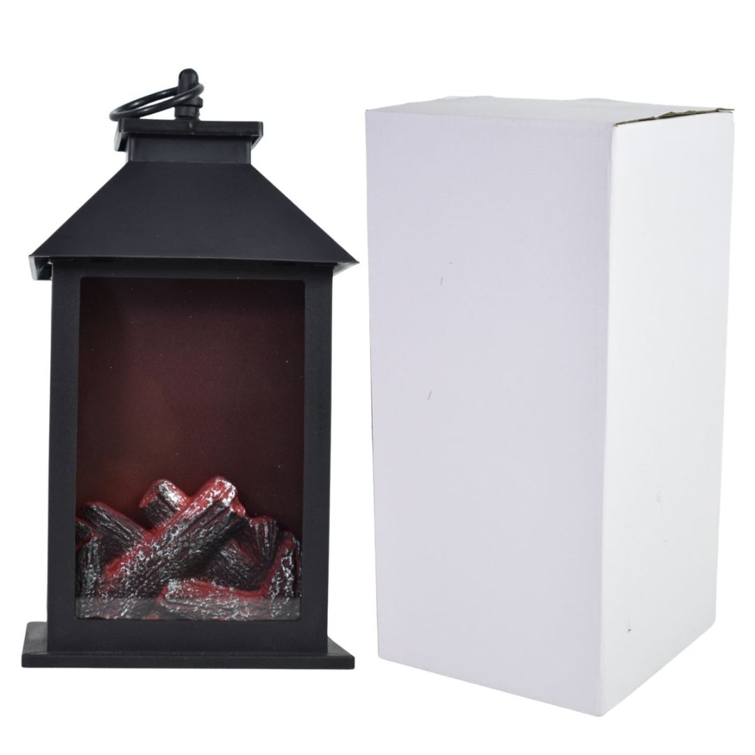 Lámpara farol LED que simula llamas 27x14x14cm.