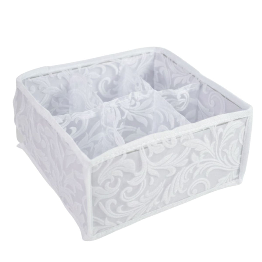 Caja organizadora de tela con separaciones 20x20x10cm.