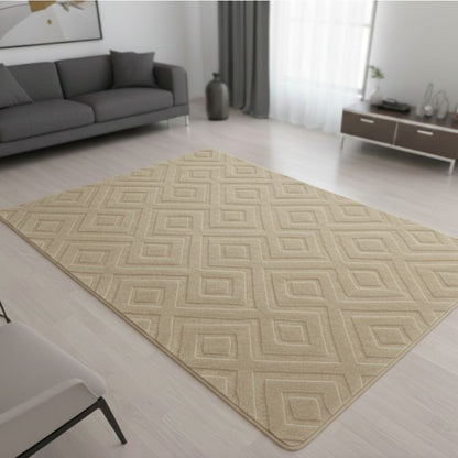 Alfombra de área con relieves 160x230cm. Beige