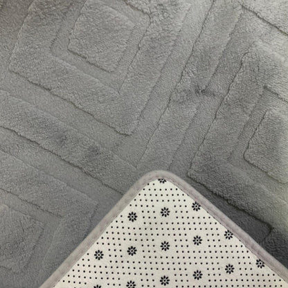 Alfombra de área con relieves 160x230cm. Gris