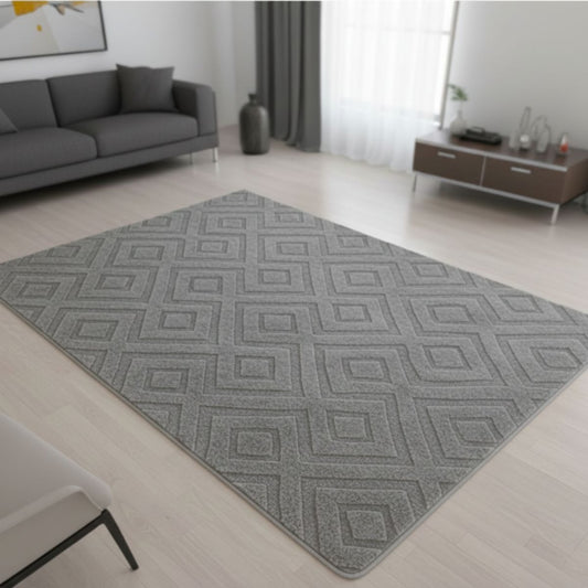 Alfombra de área con relieves 160x230cm. Gris