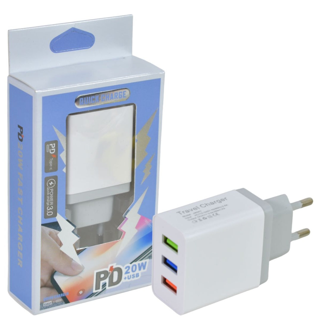 Adaptador cargador múltiple de carga rápida